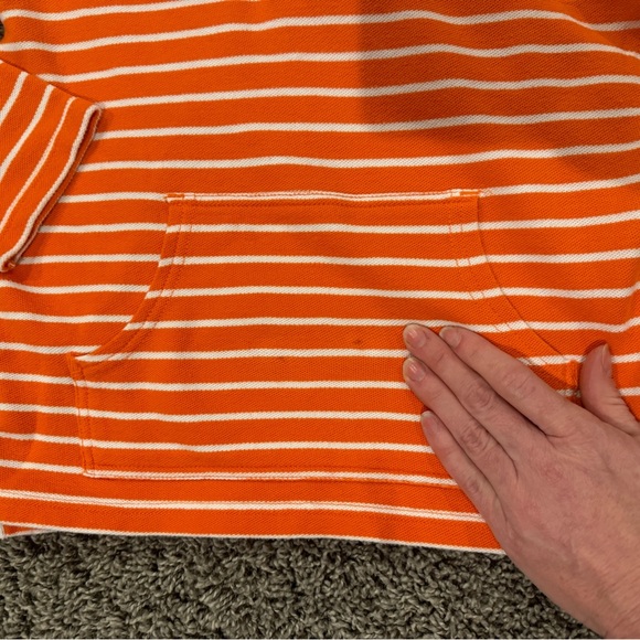 Janie and Jack boys Henley hooded striped shirt, size 7 - Picture 7 of 9